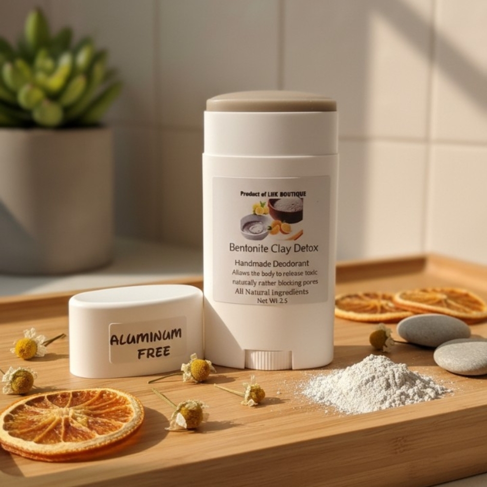 Handmade Bentonite Clay Detox Deodorant All-natural Odor Unisex